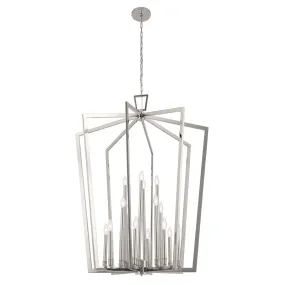 16 Light Foyer Pendant from the Abbotswell Collection in Polished Nickel Finish by Kichler