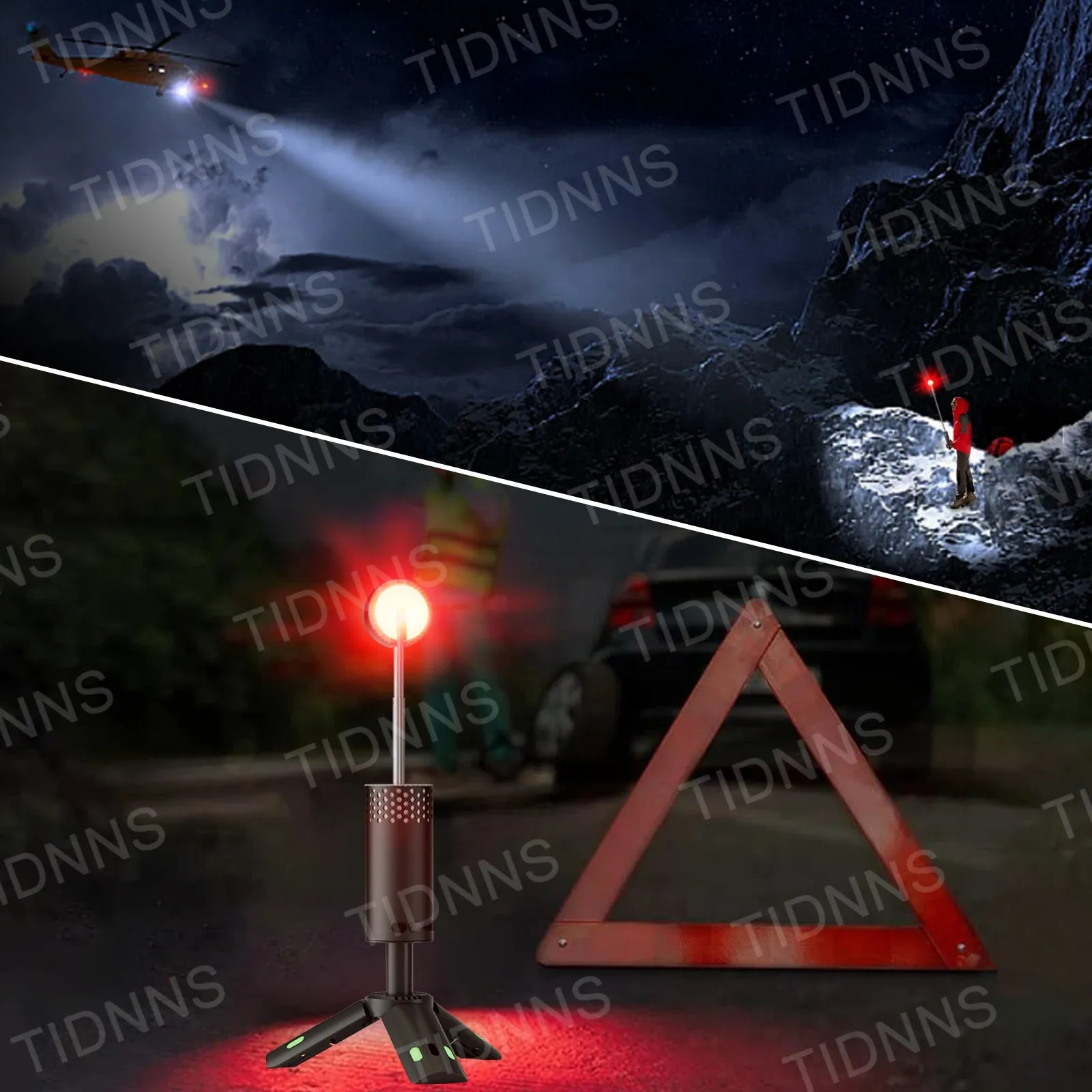 2024 10000mAh Camping Light USB Rechargeable LED Emergency Lamp Outdoor Portable Lanterns with Magnetic Flashlight for BBQ Tents