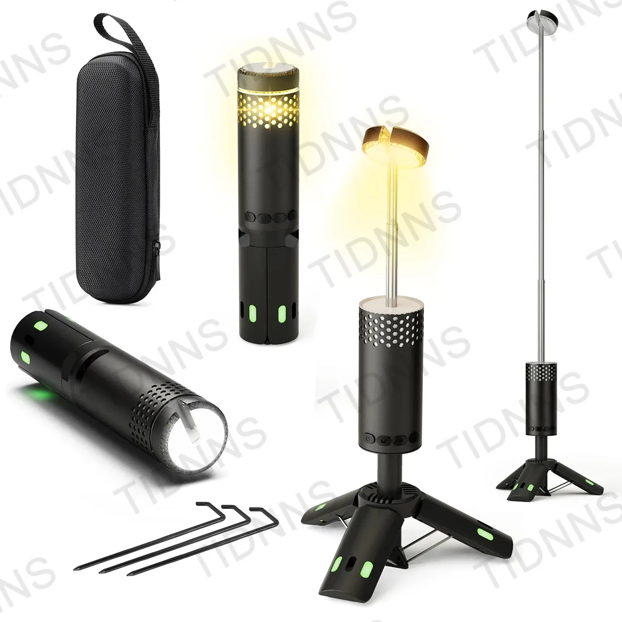 2024 10000mAh Camping Light USB Rechargeable LED Emergency Lamp Outdoor Portable Lanterns with Magnetic Flashlight for BBQ Tents