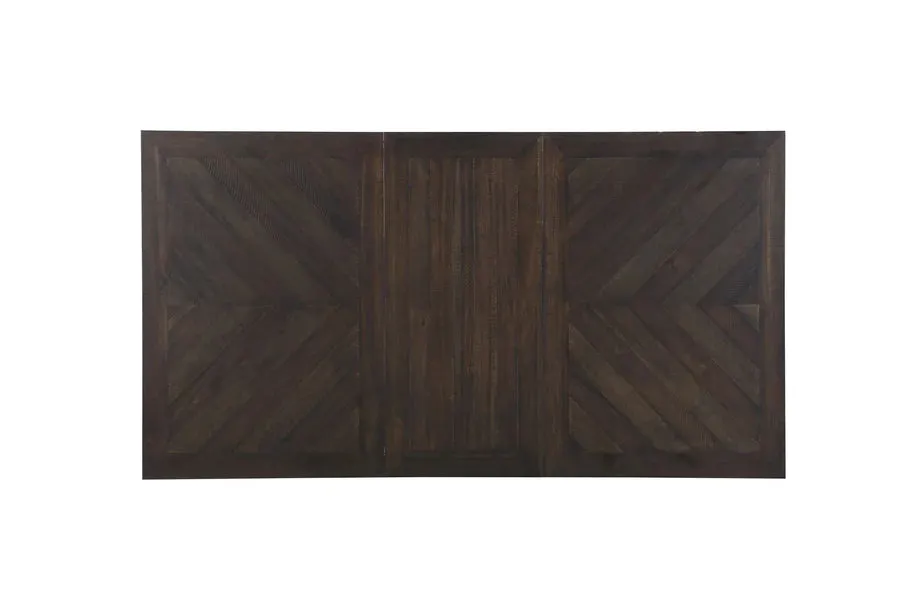 7 PC Dark Espresso Wood Expandable Dining Table Set With Storage - Model #030270