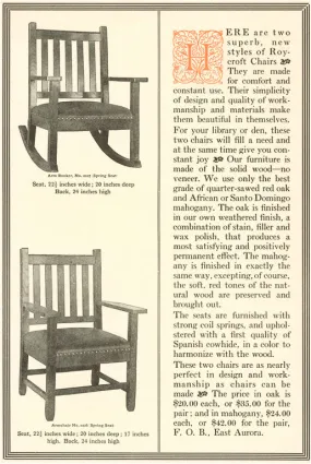 AD-51 Roycroft Wooden Chairs - Vintage Image