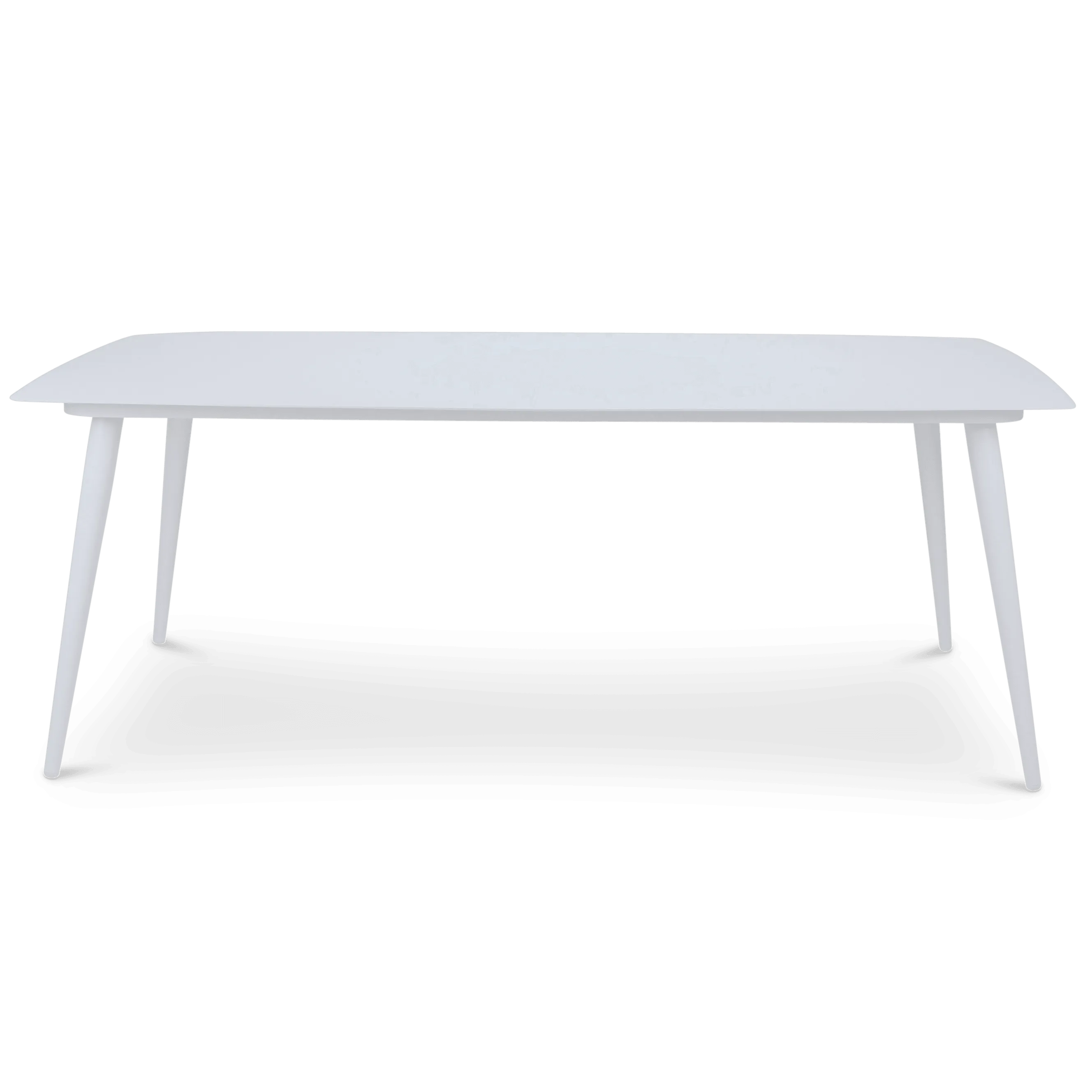Amalfi Rectangle 7 Piece Outdoor Setting in Arctic White with UV Plastic Outdoor Chairs (PP)