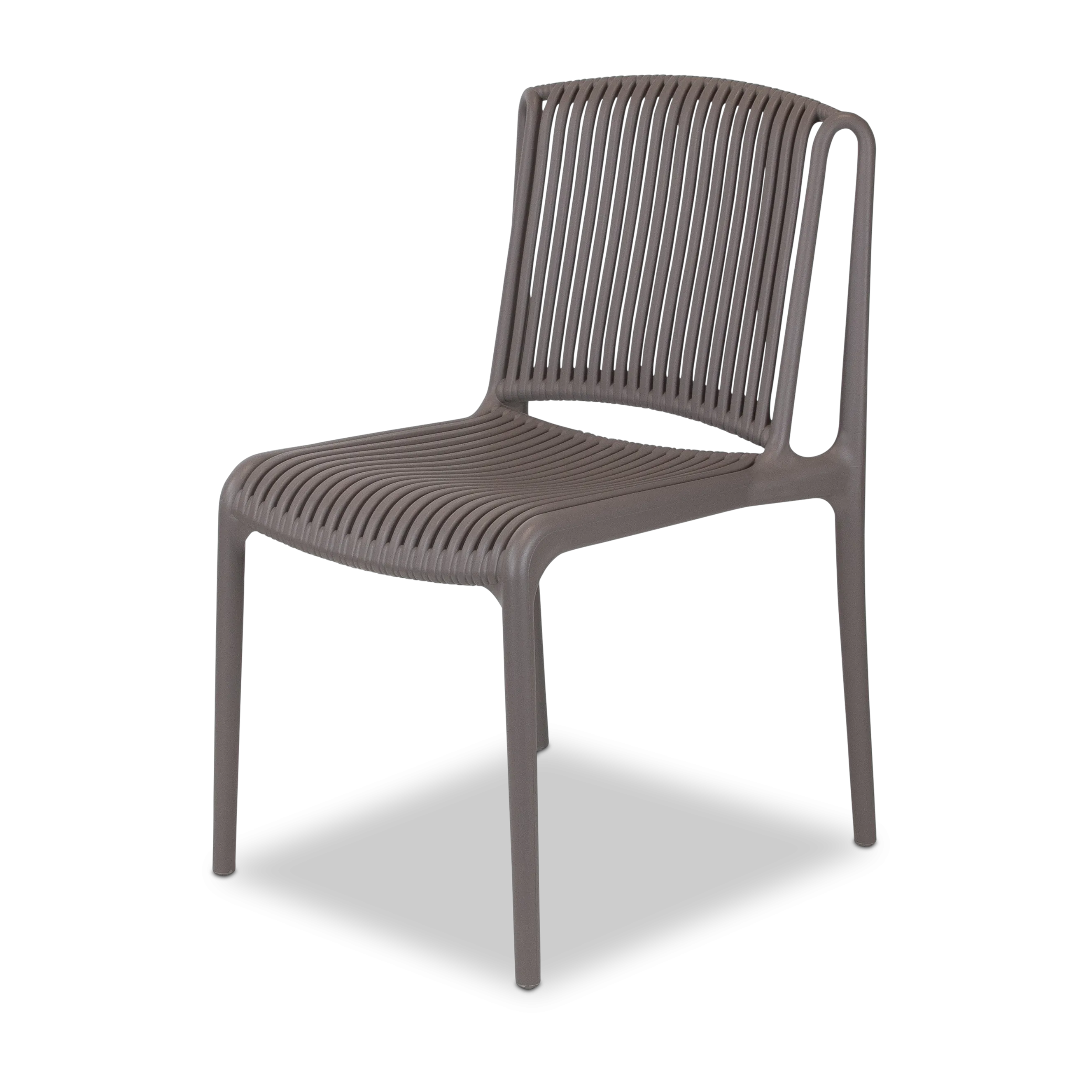 Amalfi Rectangle 7 Piece Outdoor Setting in Gunmetal with UV Plastic Outdoor Chairs (PP)