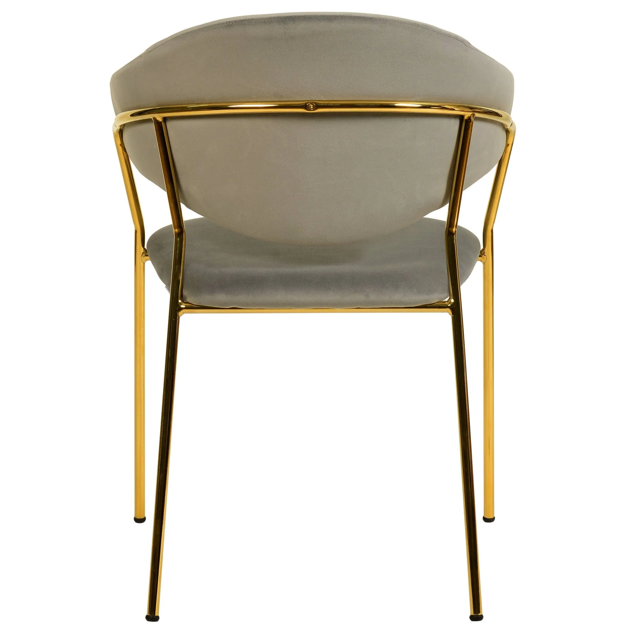 Bella Modern Dining Chair Upholstered in Leather With Stainless Steel Base Set of 2