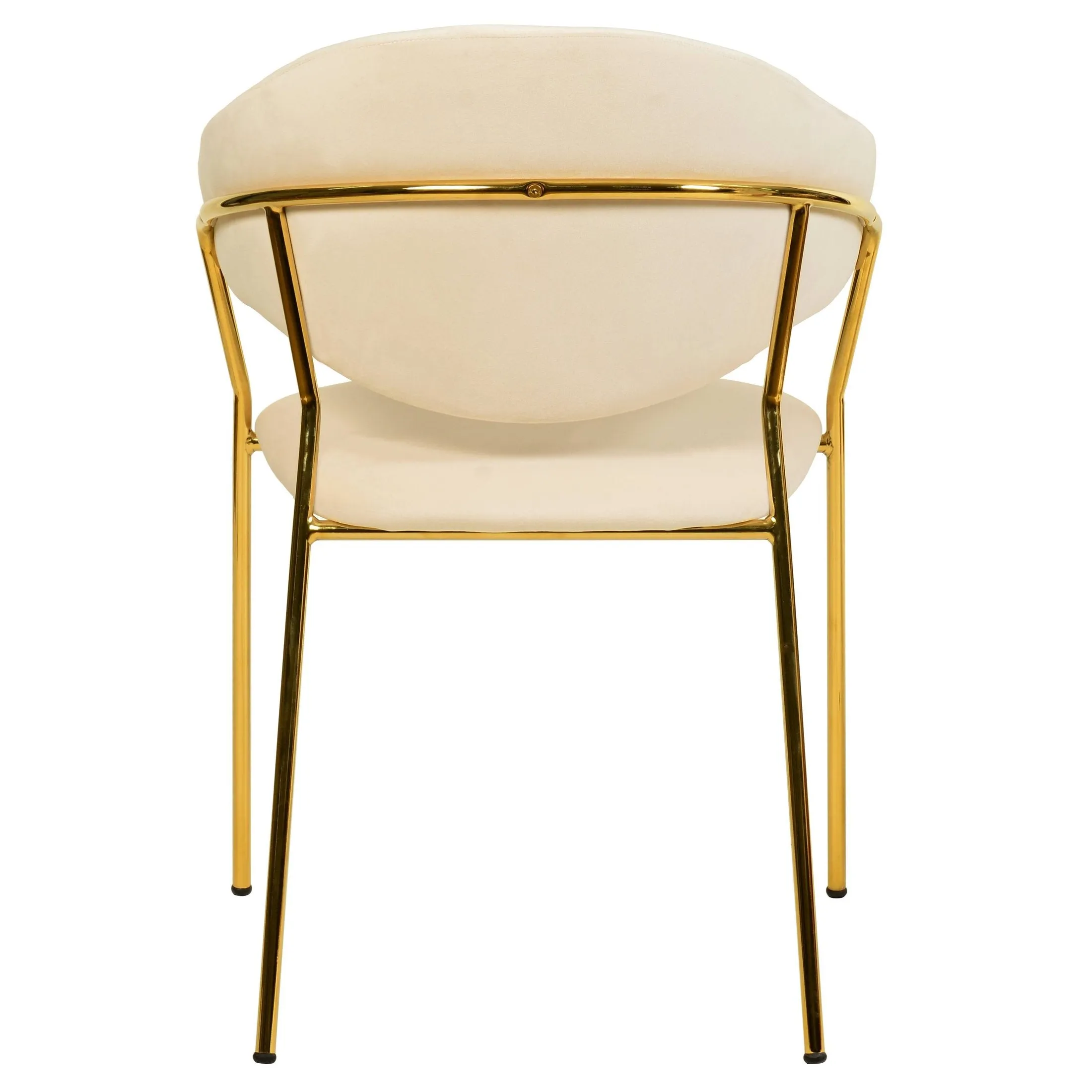 Bella Modern Dining Chair Upholstered in Leather With Stainless Steel Base Set of 2
