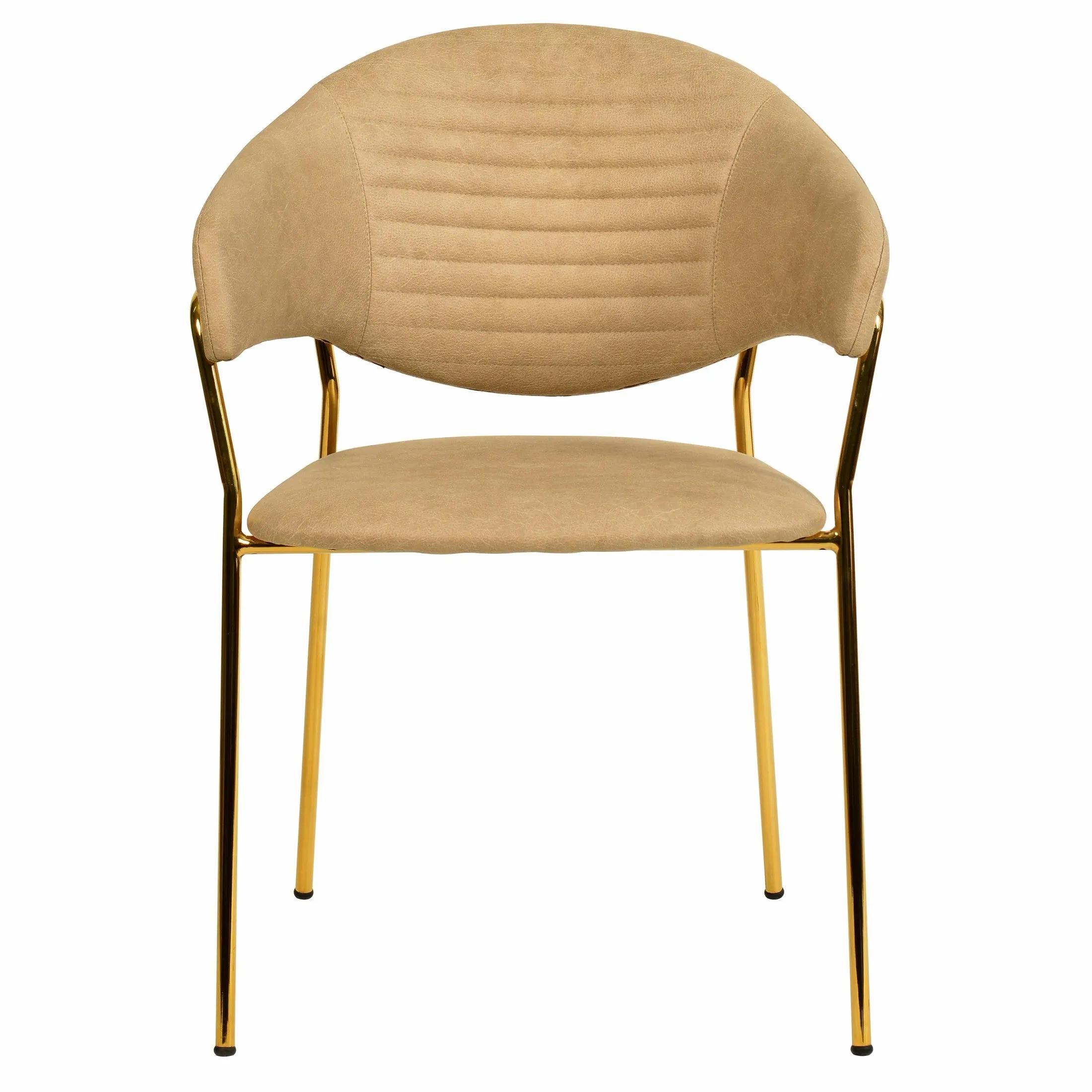 Bella Modern Dining Chair Upholstered in Leather With Stainless Steel Base Set of 2