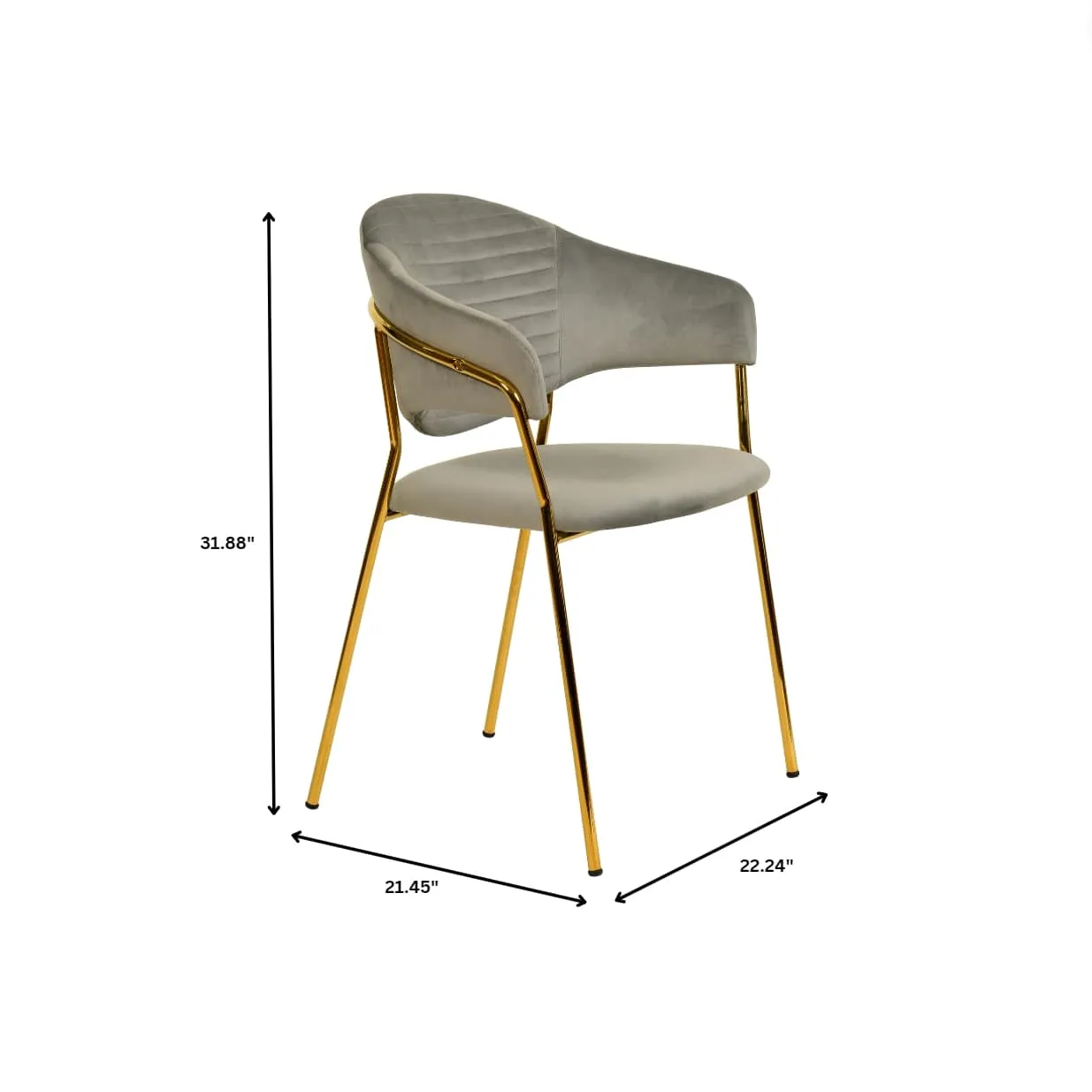 Bella Modern Dining Chair Upholstered in Leather With Stainless Steel Base Set of 2