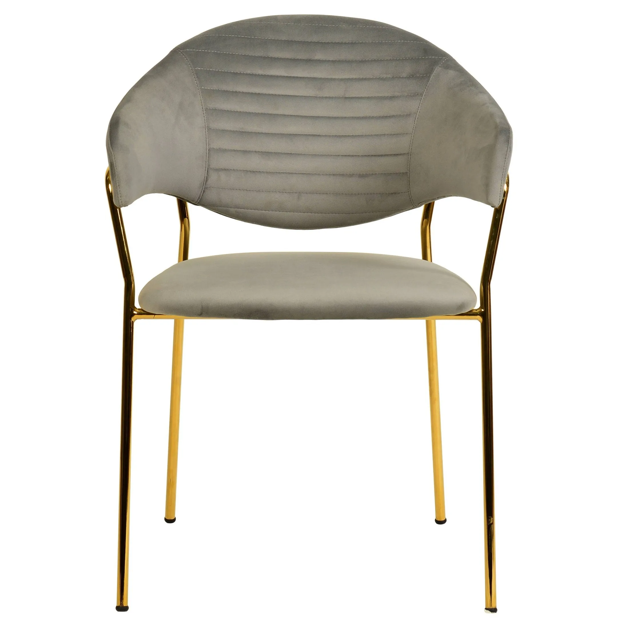 Bella Modern Dining Chair Upholstered in Leather With Stainless Steel Base Set of 2