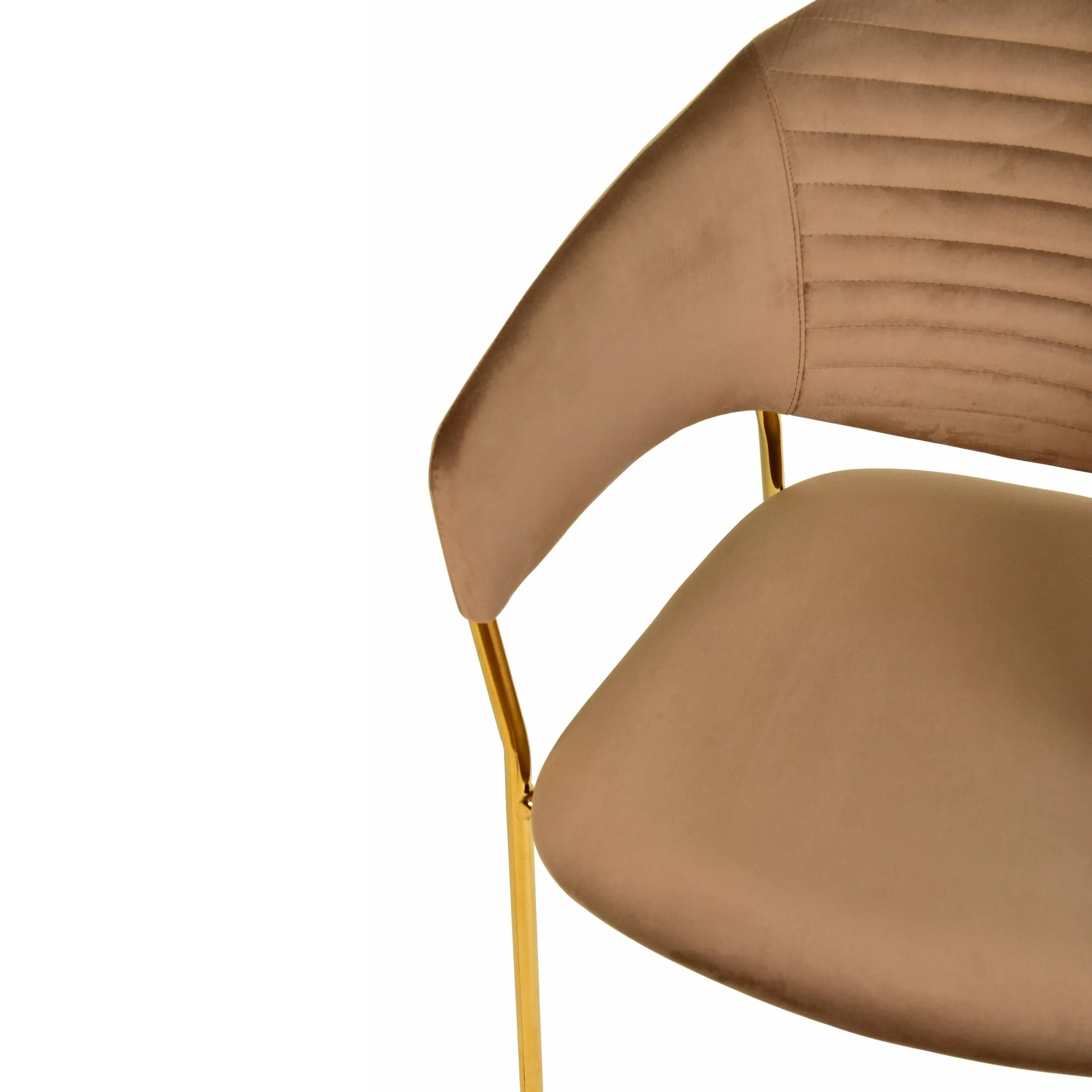 Bella Modern Dining Chair Upholstered in Leather With Stainless Steel Base Set of 2
