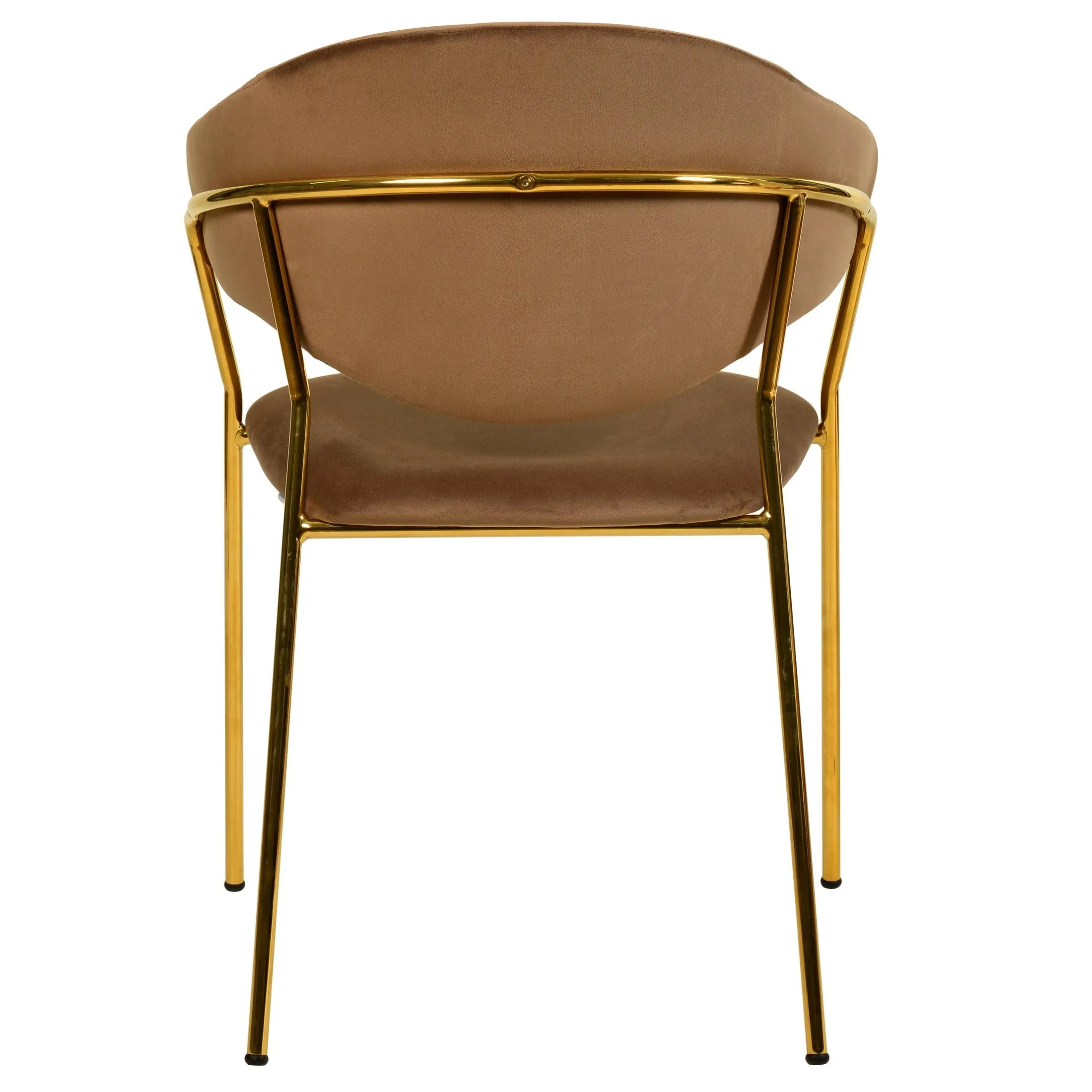 Bella Modern Dining Chair Upholstered in Leather With Stainless Steel Base Set of 2