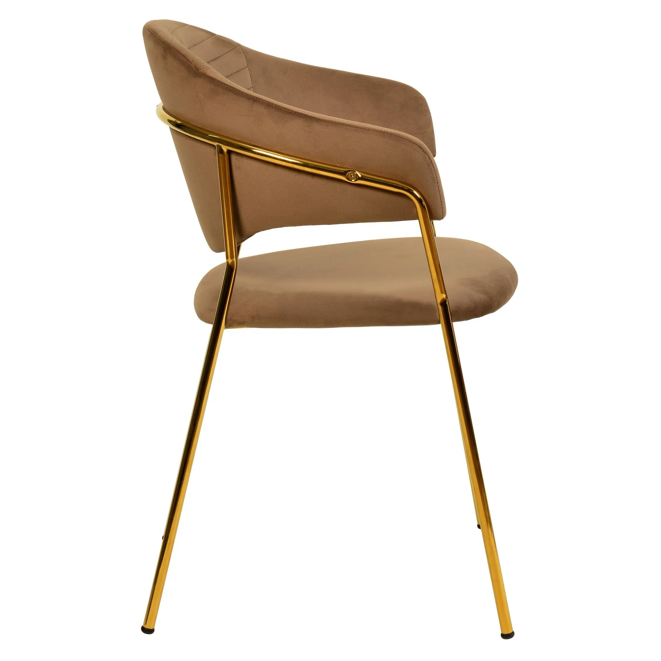Bella Modern Dining Chair Upholstered in Leather With Stainless Steel Base Set of 2