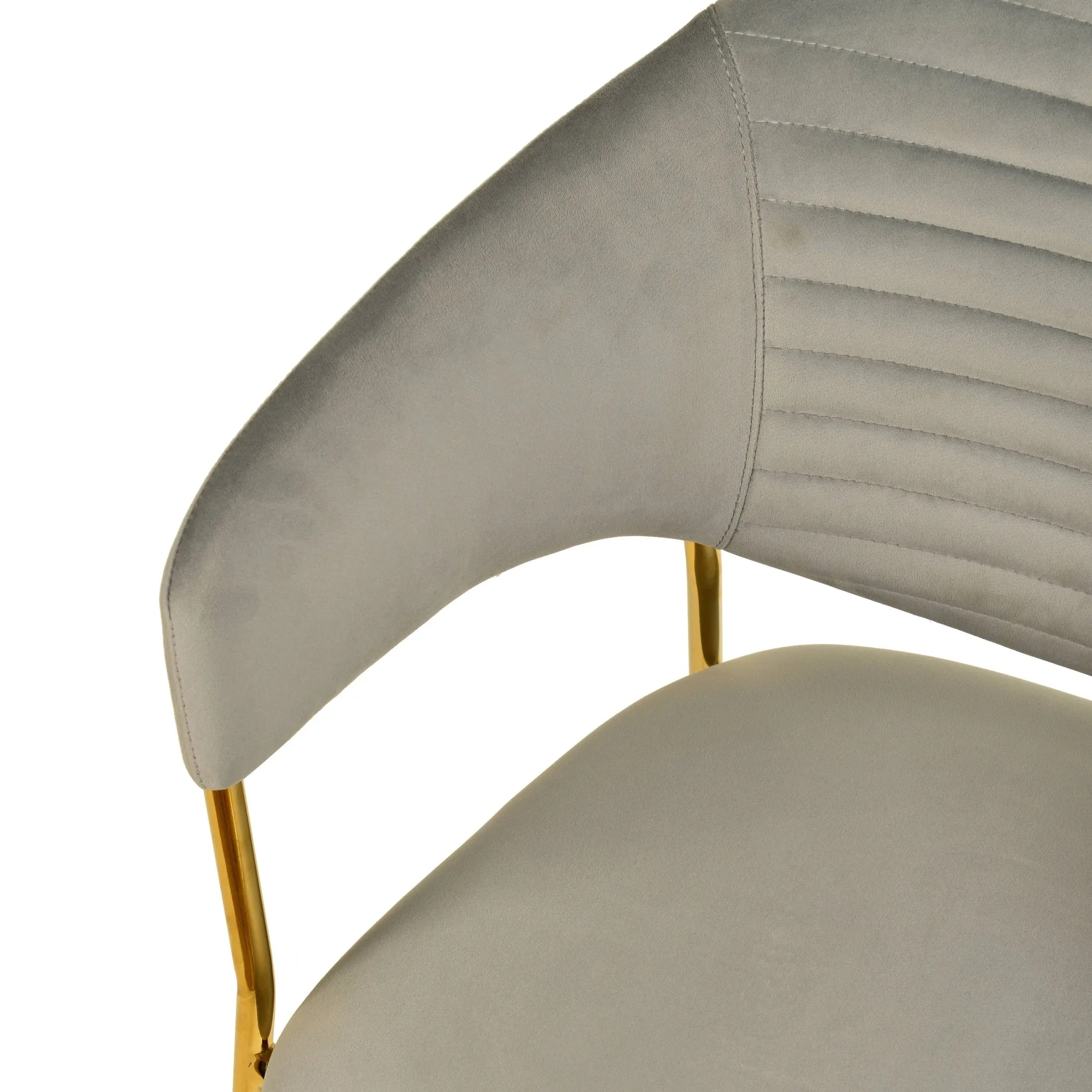 Bella Modern Dining Chair Upholstered in Leather With Stainless Steel Base Set of 2