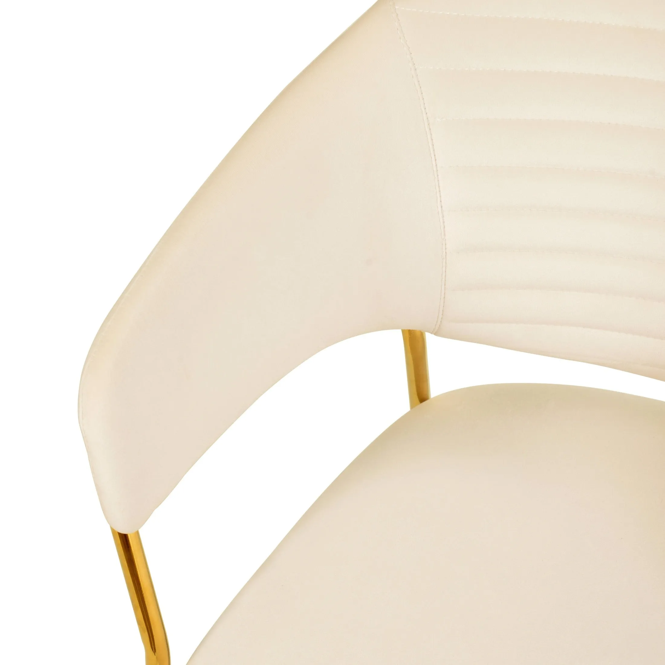 Bella Modern Dining Chair Upholstered in Leather With Stainless Steel Base Set of 2