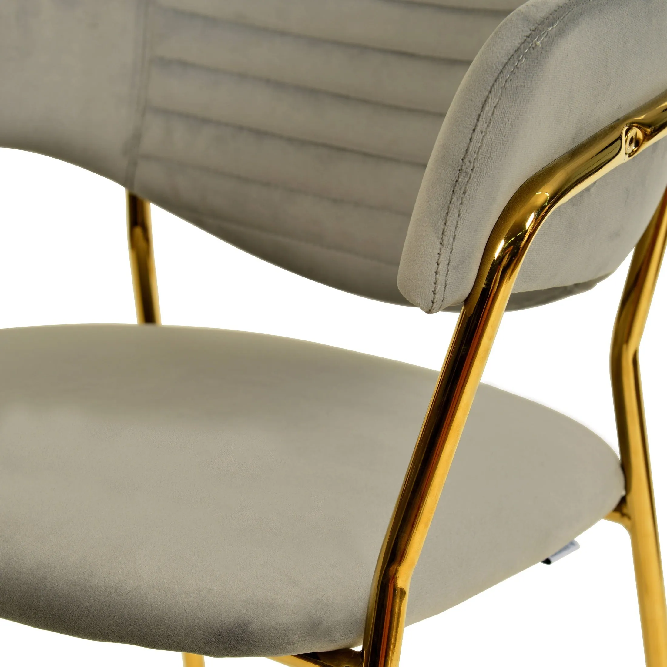 Bella Modern Dining Chair Upholstered in Leather With Stainless Steel Base Set of 2