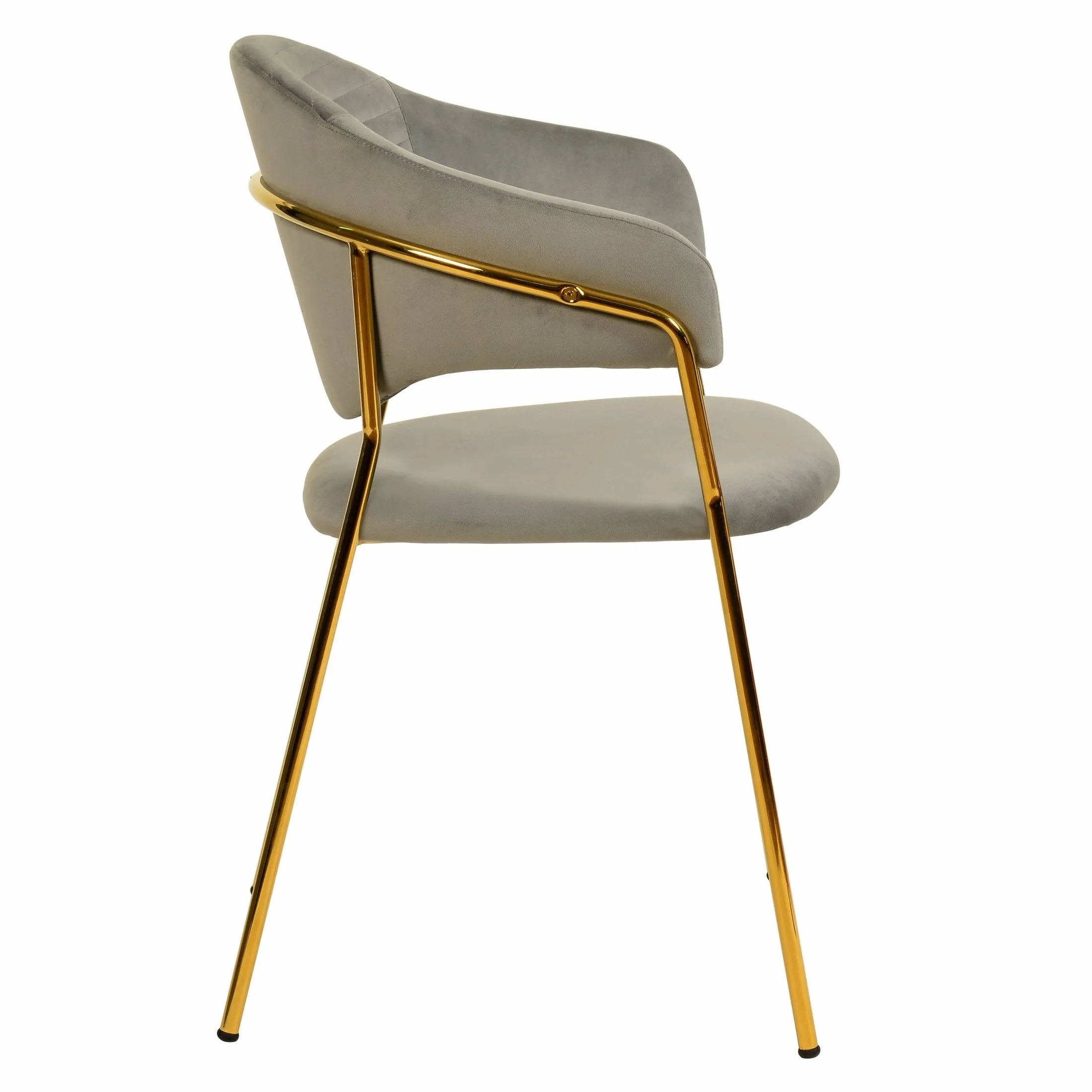 Bella Modern Dining Chair Upholstered in Leather With Stainless Steel Base Set of 2