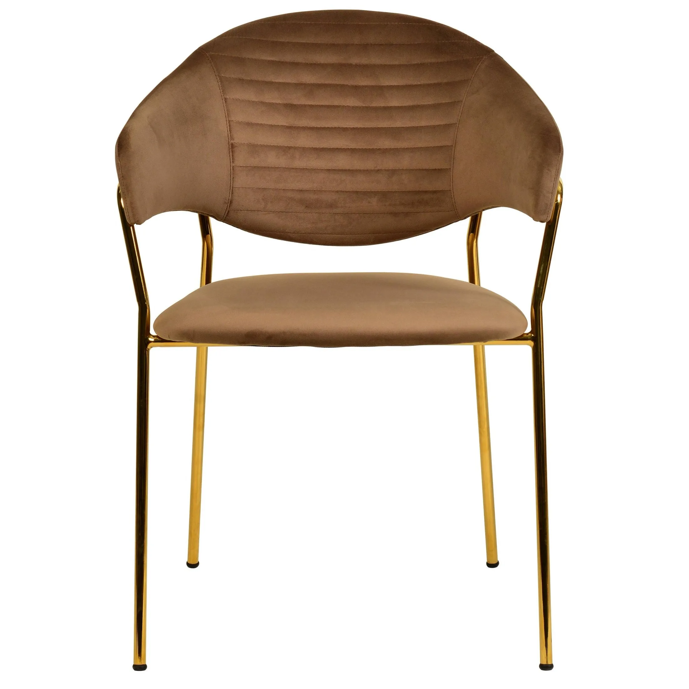 Bella Modern Dining Chair Upholstered in Leather With Stainless Steel Base Set of 2