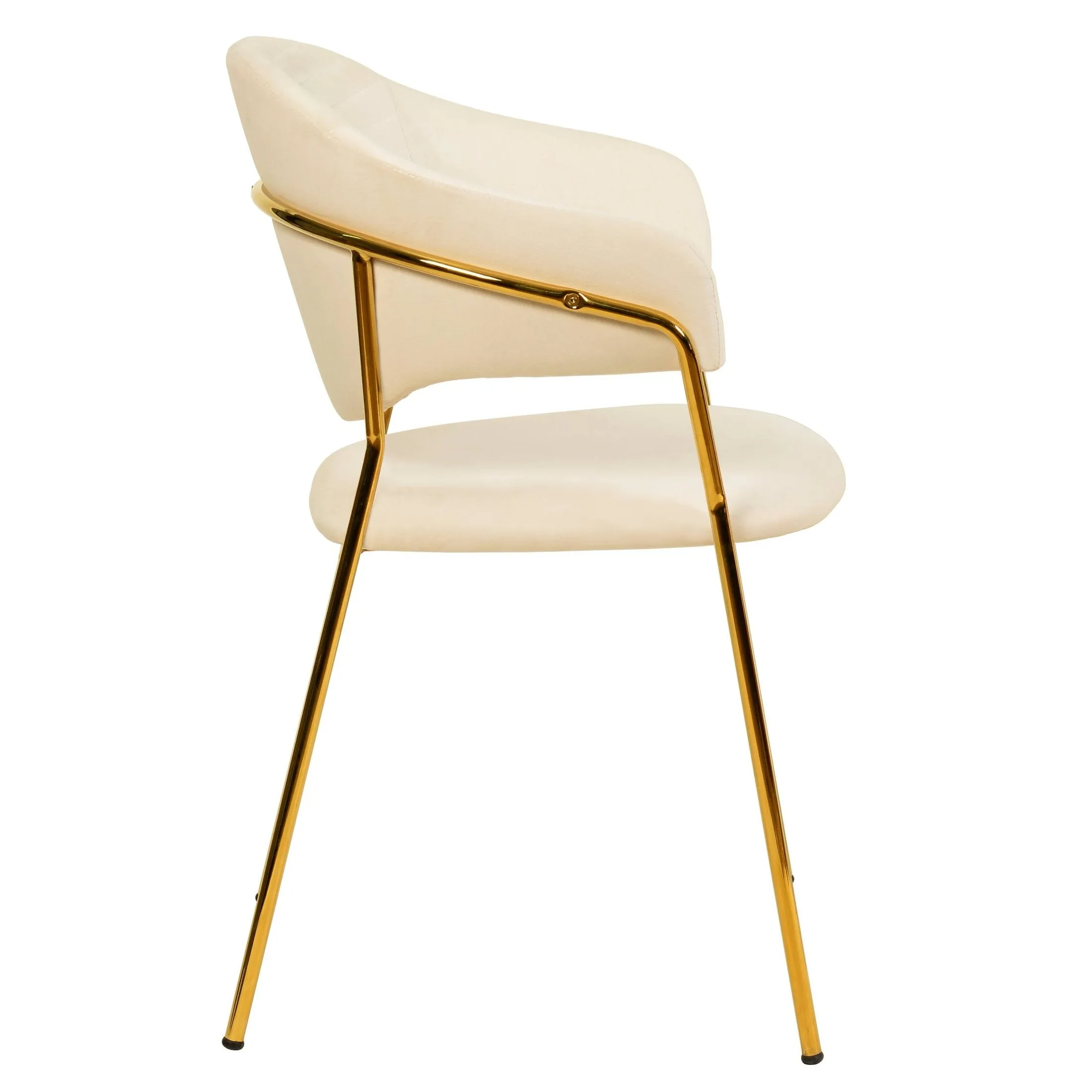 Bella Modern Dining Chair Upholstered in Leather With Stainless Steel Base Set of 2