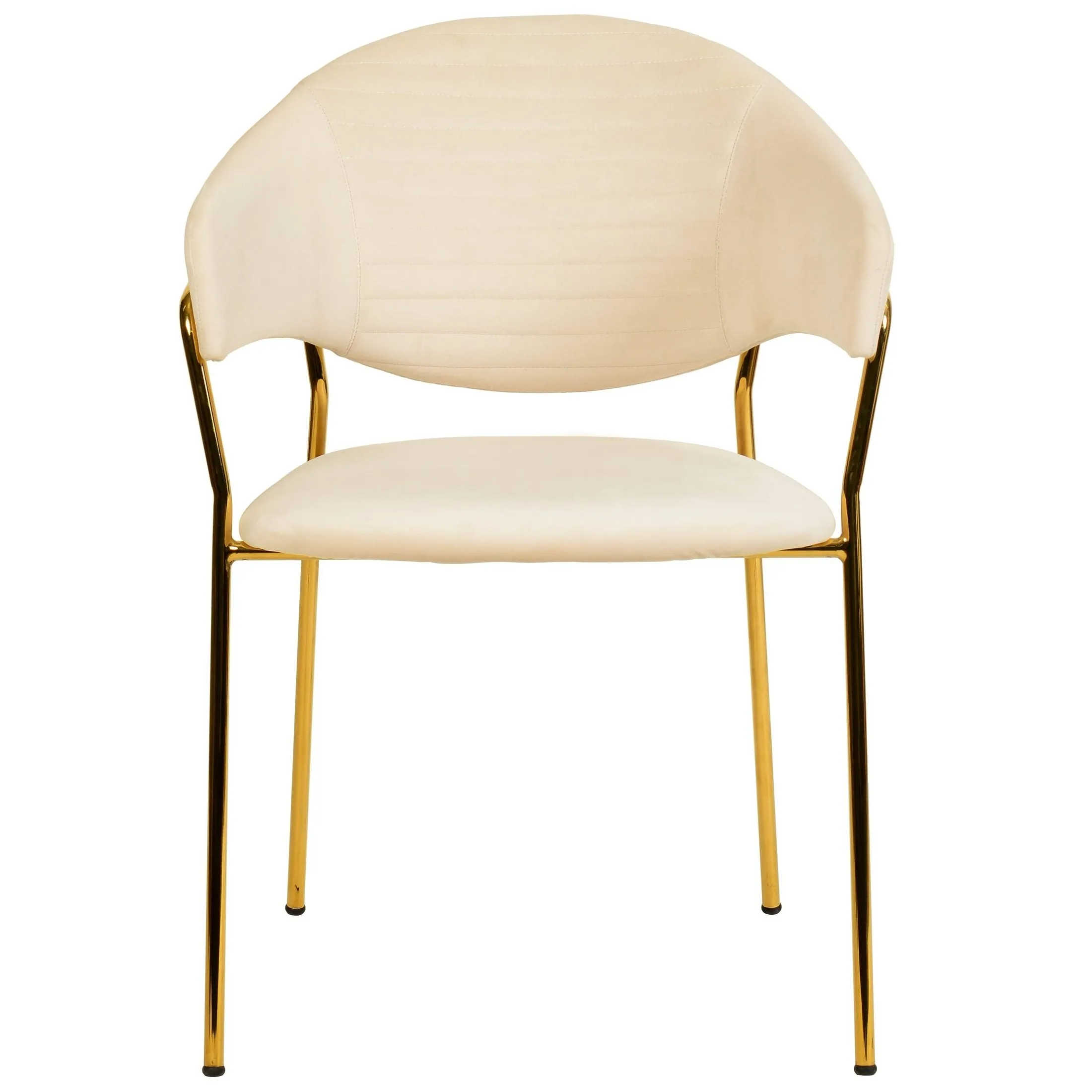 Bella Modern Dining Chair Upholstered in Leather With Stainless Steel Base Set of 2