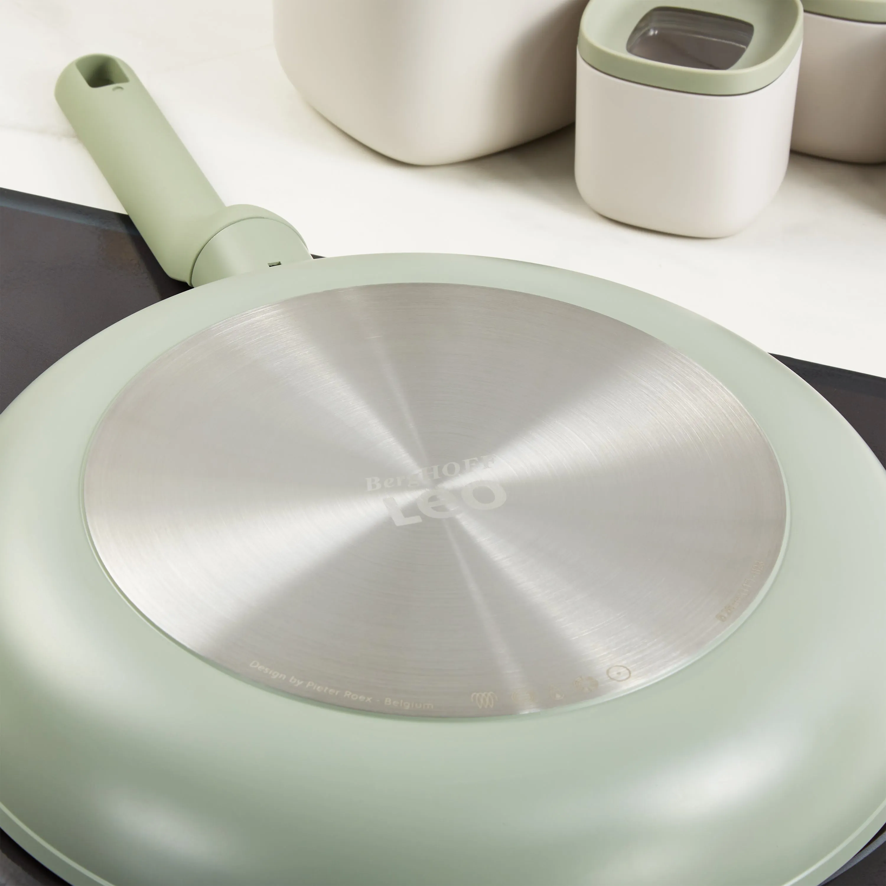 BergHOFF Balance Nonstick Ceramic Frying Pan 11", Recycled Aluminum, Sage