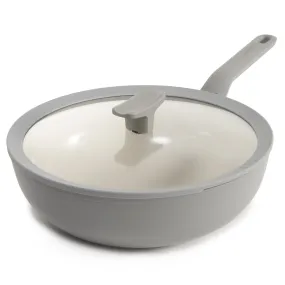 BergHOFF Balance Nonstick Ceramic Wok Pan 11", 4.4qt. With Glass Lid, Recycled Aluminum, Moonmist