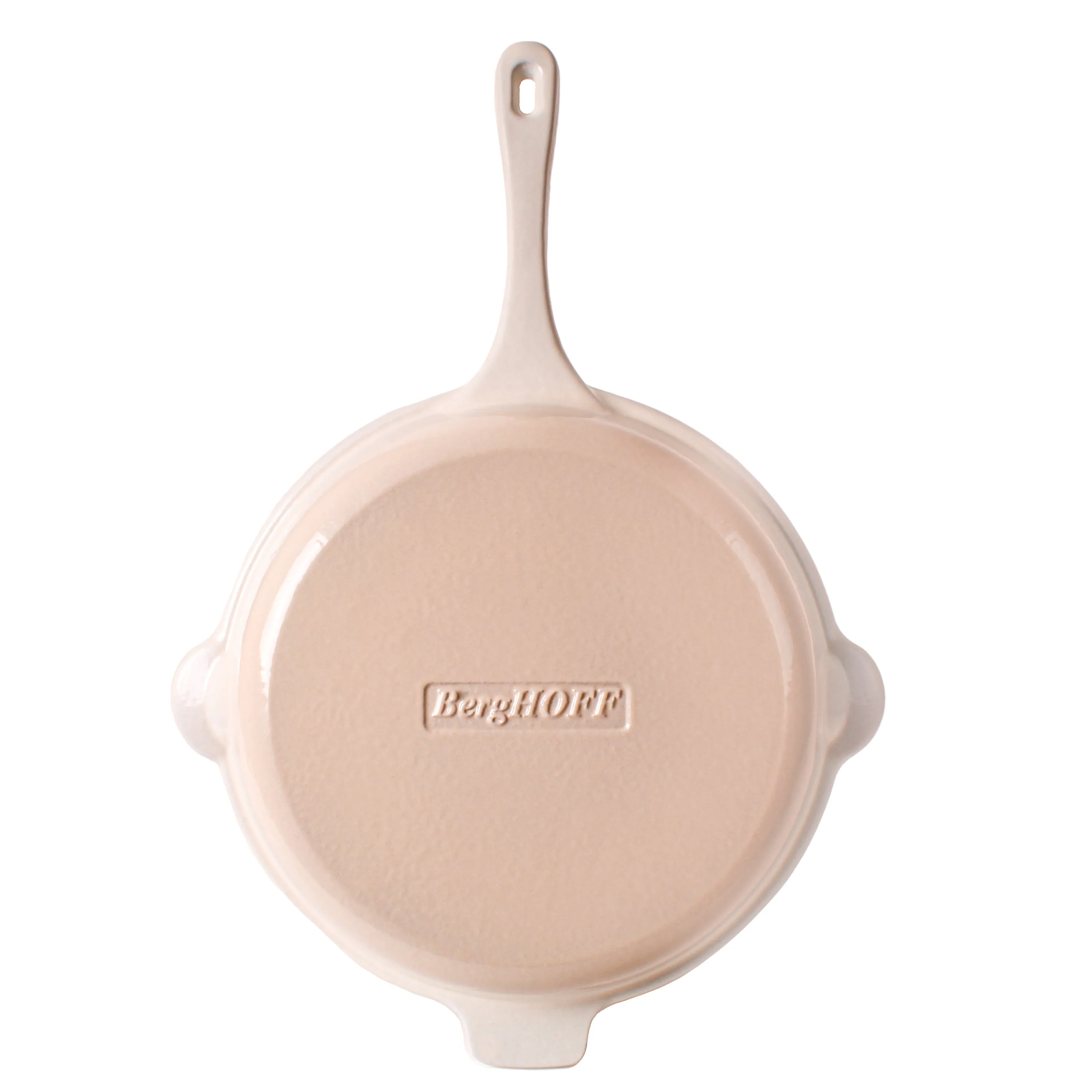 BergHOFF Neo 2pc Cast Iron 10" Fry Pan & 11" Grill Pan Cookware Set, Meringue