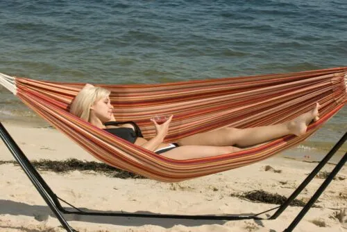 Bliss Brazilian Oversized/Extra big Indoor/Outdoor Hammock in a Bag Durable