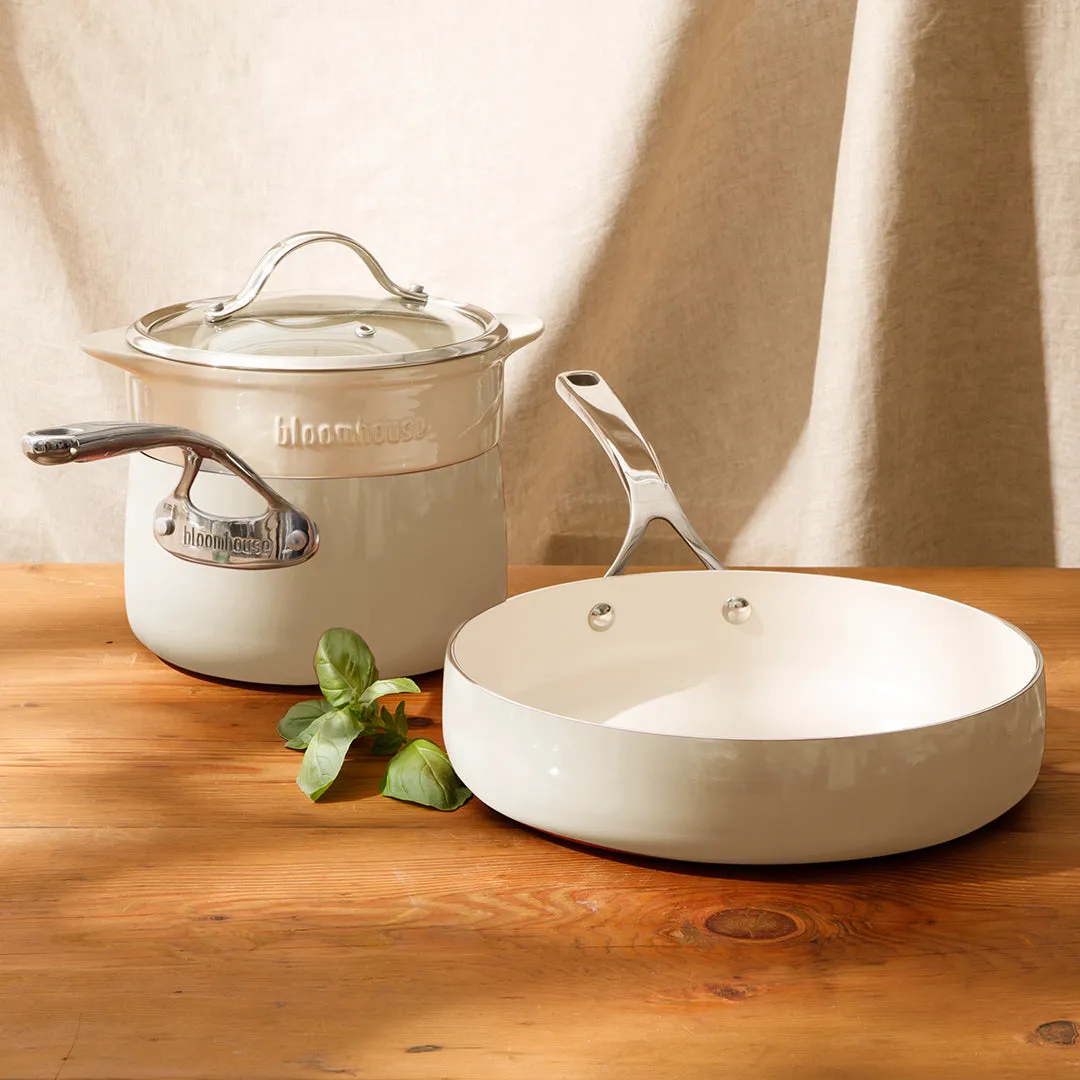 Bloomhouse 4-Piece Heavy Gauge Aluminum Starter Cookware Set