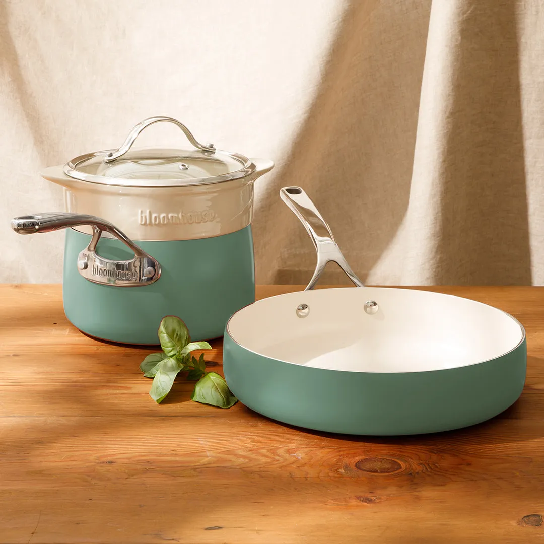 Bloomhouse 4-Piece Heavy Gauge Aluminum Starter Cookware Set