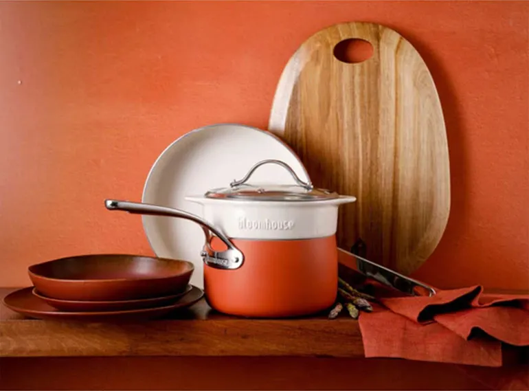 Bloomhouse 4-Piece Heavy Gauge Aluminum Starter Cookware Set