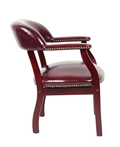 Burgundy Bonded Leather Chair