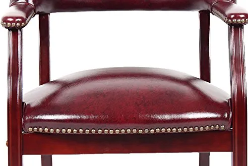 Burgundy Bonded Leather Chair