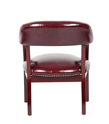 Burgundy Bonded Leather Chair