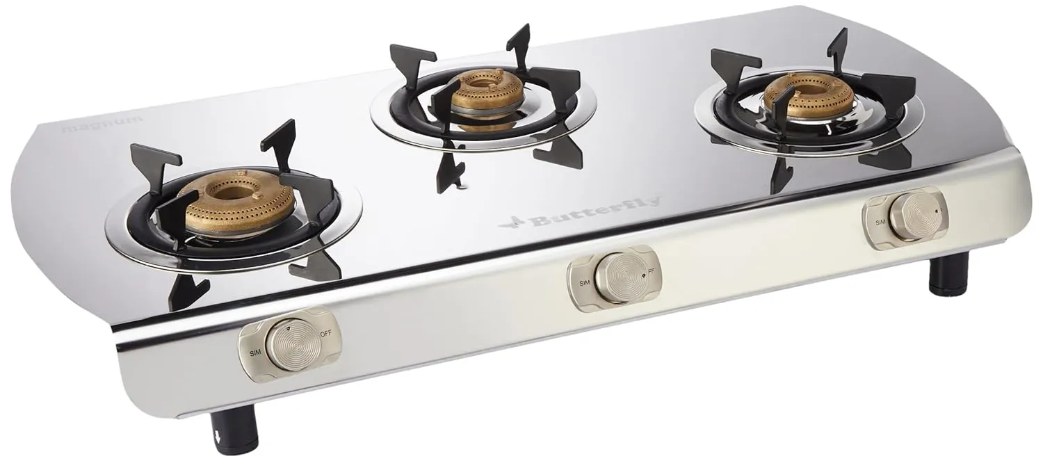 Butterfly Magnum Stainless Steel Lpg Stove, 3B