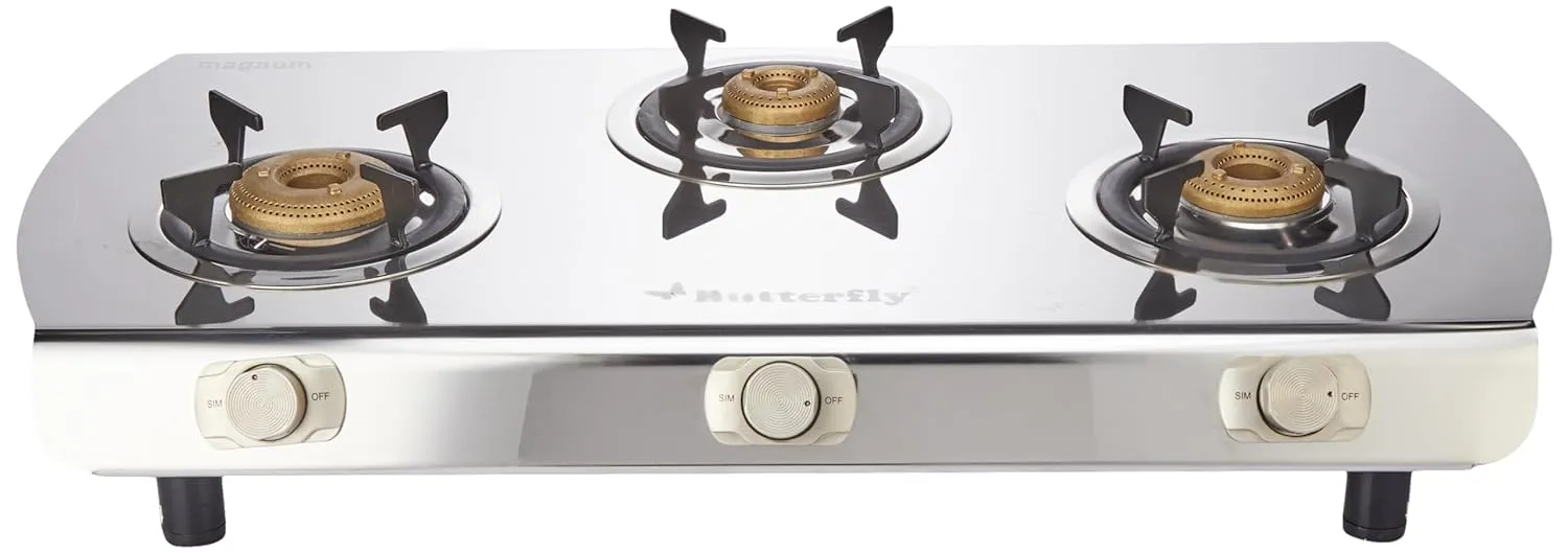 Butterfly Magnum Stainless Steel Lpg Stove, 3B