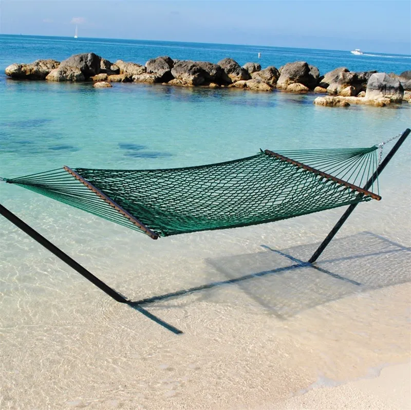 Caribbean Rope Hammock Green