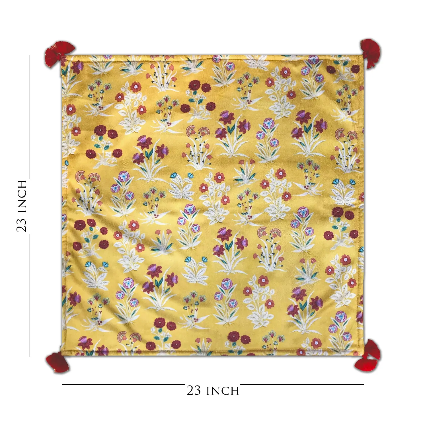 Chintz Garden Puja Mats/ Prayer Mat (set of 2)