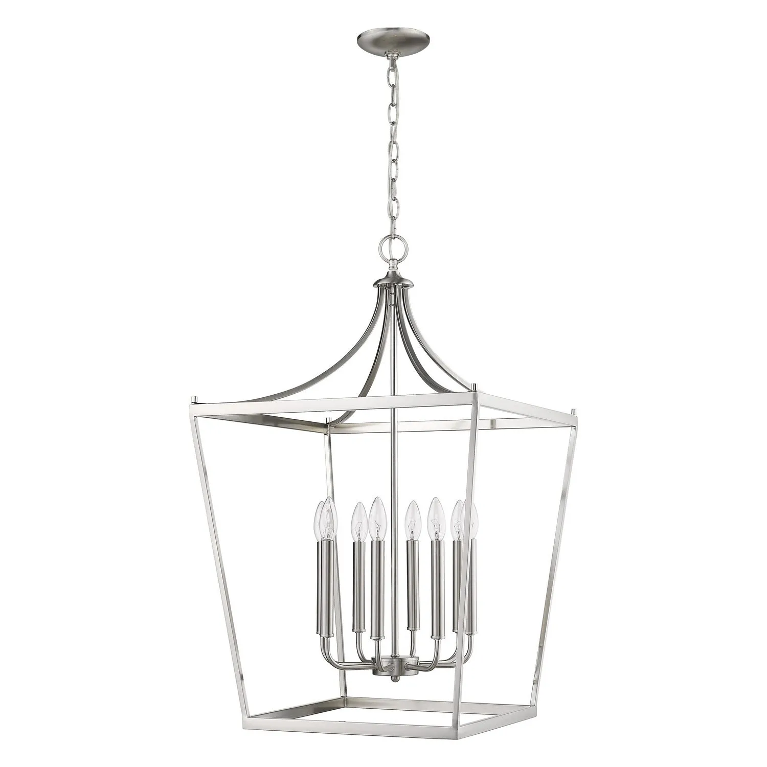 Eight Light Pendant from the Kennedy Collection in Satin Nickel Finish by Acclaim Lighting