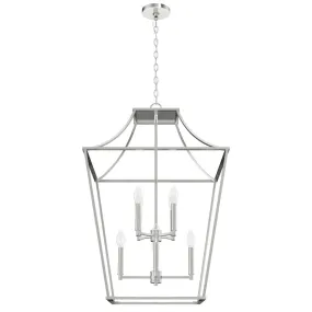 Eight Light Pendant from the Laurel Ridge Collection in Brushed Nickel Finish by Hunter
