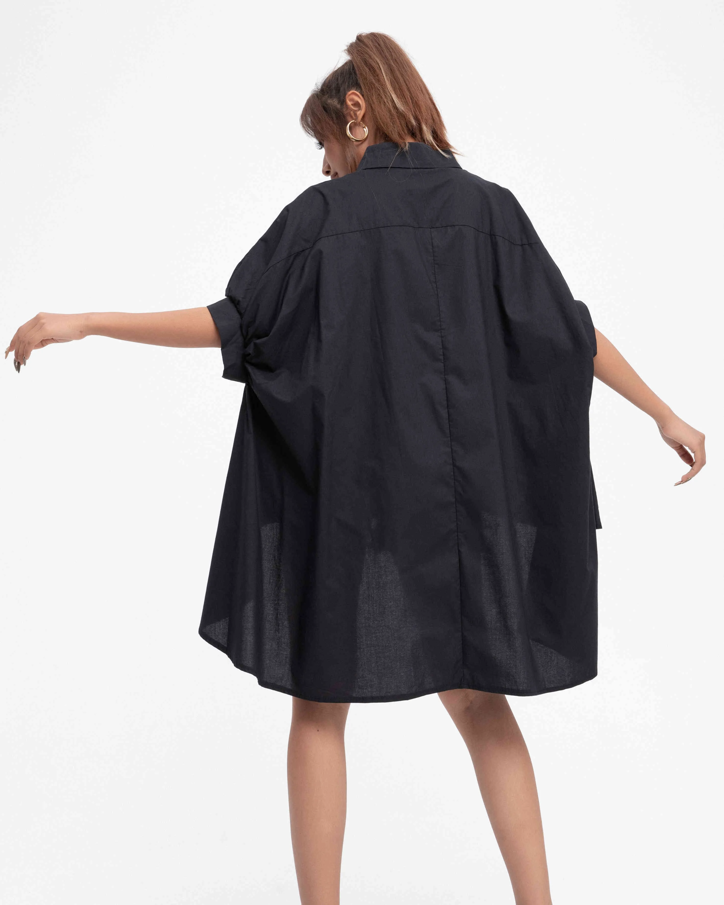 ellazhu Women Short Sleeve Solid Button Down Shirt Tops Blouse GY2769