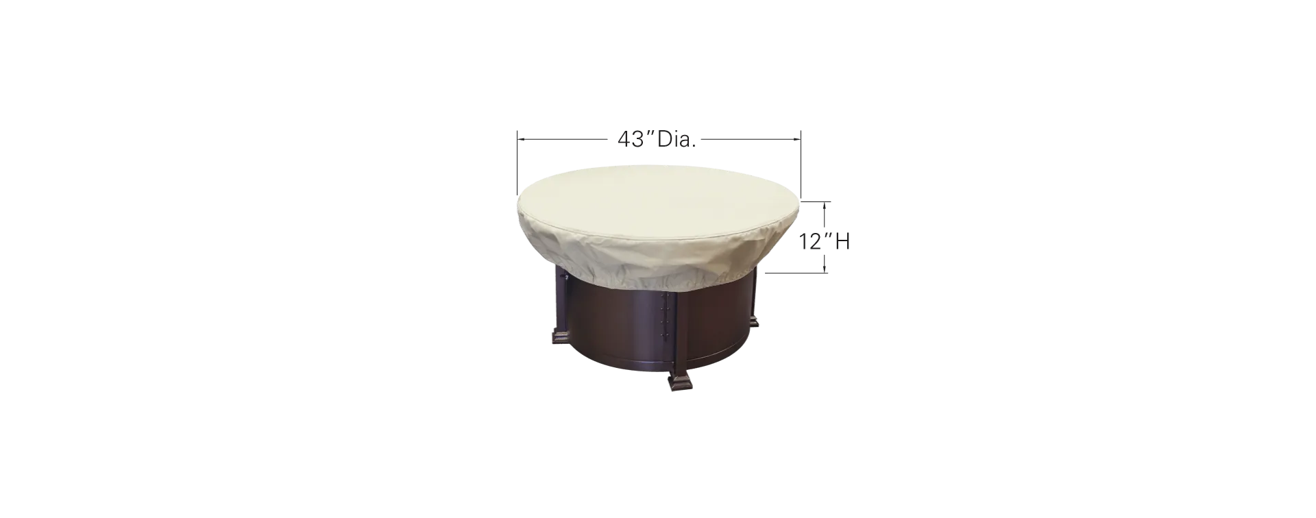 Fits 36" to 42" Round Fire Pit/Table/Ottoman