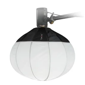 Fotodiox Lantern Softbox with Balcar Speedring for Balcar and Flashpoint I Strobes - Collapsible Globe Softbox with Partial Silver Reflective Interior and Soft Diffusion Panels