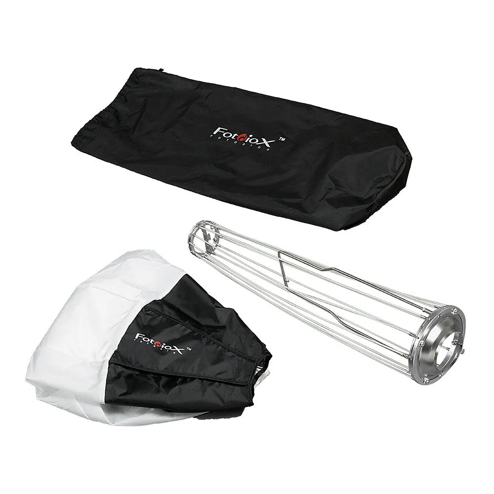 Fotodiox Lantern Softbox with Comet Speedring for Comet, Dynalite, and Compatible - Collapsible Globe Softbox with Partial Silver Reflective Interior and Soft Diffusion Panels