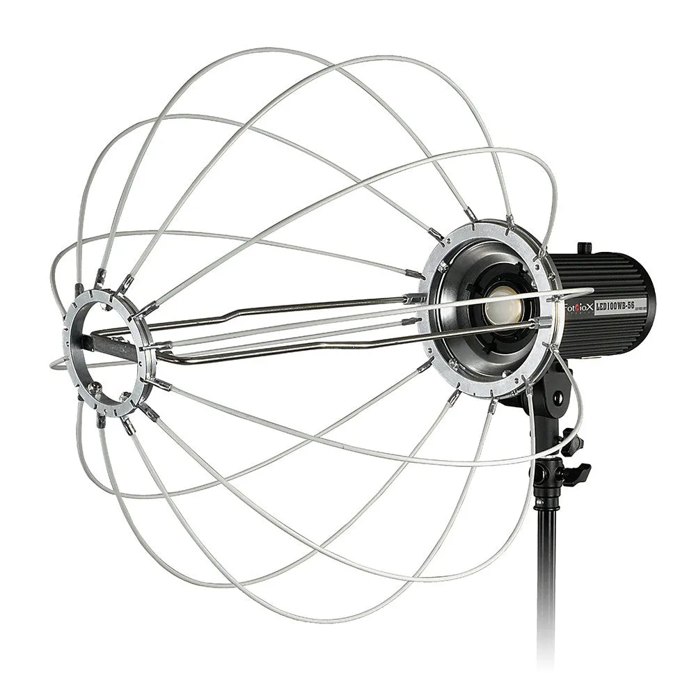 Fotodiox Lantern Softbox with Elinchrom Speedring for Elinchrom and Compatible - Collapsible Globe Softbox with Partial Silver Reflective Interior and Soft Diffusion Panels