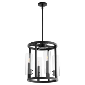 Four Light Entry from the Harbin Collection in Textured Black Finish by Quorum