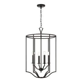 Four Light Foyer Pendant from the Jaymes Collection in Old Bronze Finish by Capital Lighting