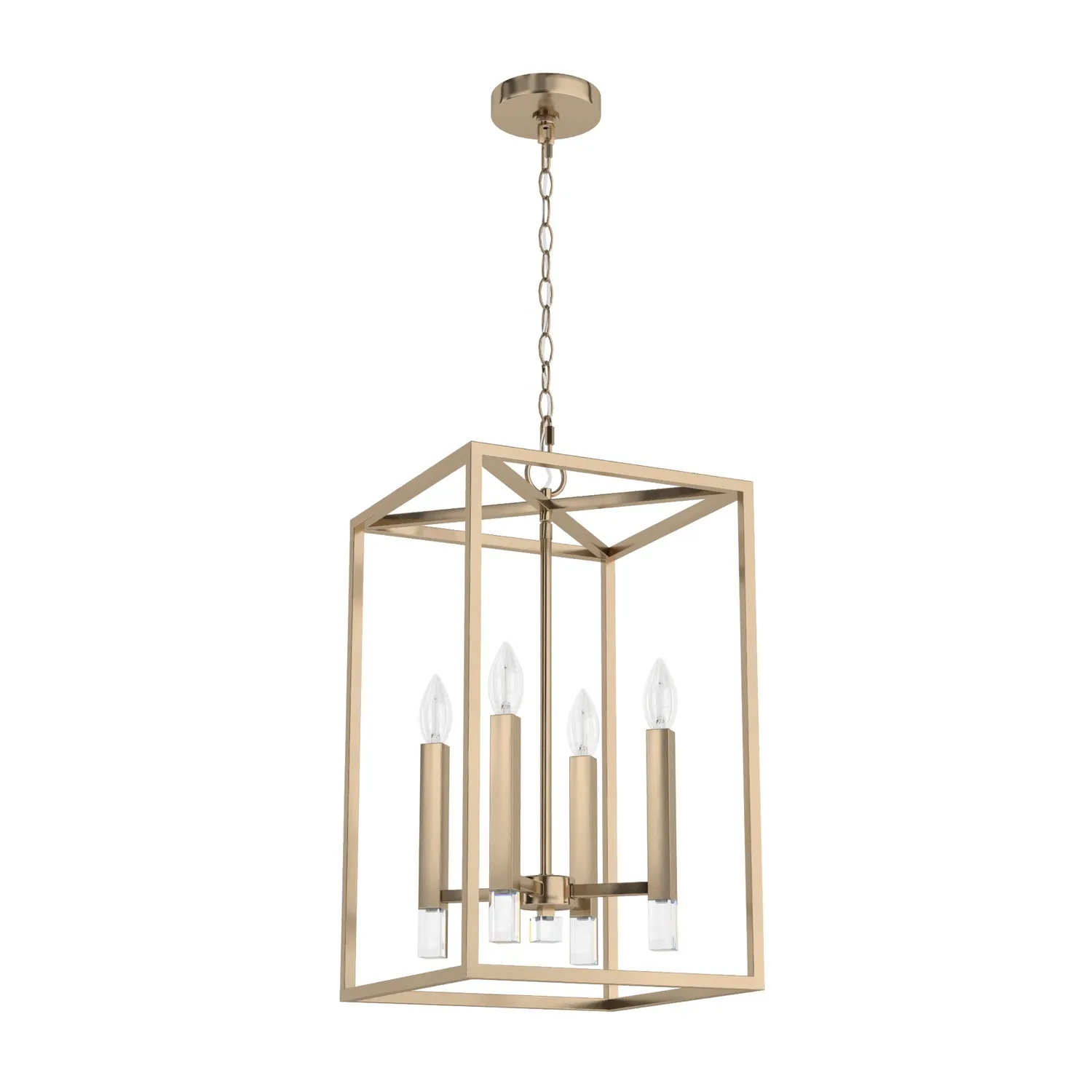 Four Light Foyer Pendant from the Sunjai Collection in Alturas Gold Finish by Hunter