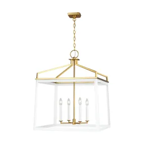Four Light Lantern from the Carlow Collection in Matte White Finish by Visual Comfort Studio