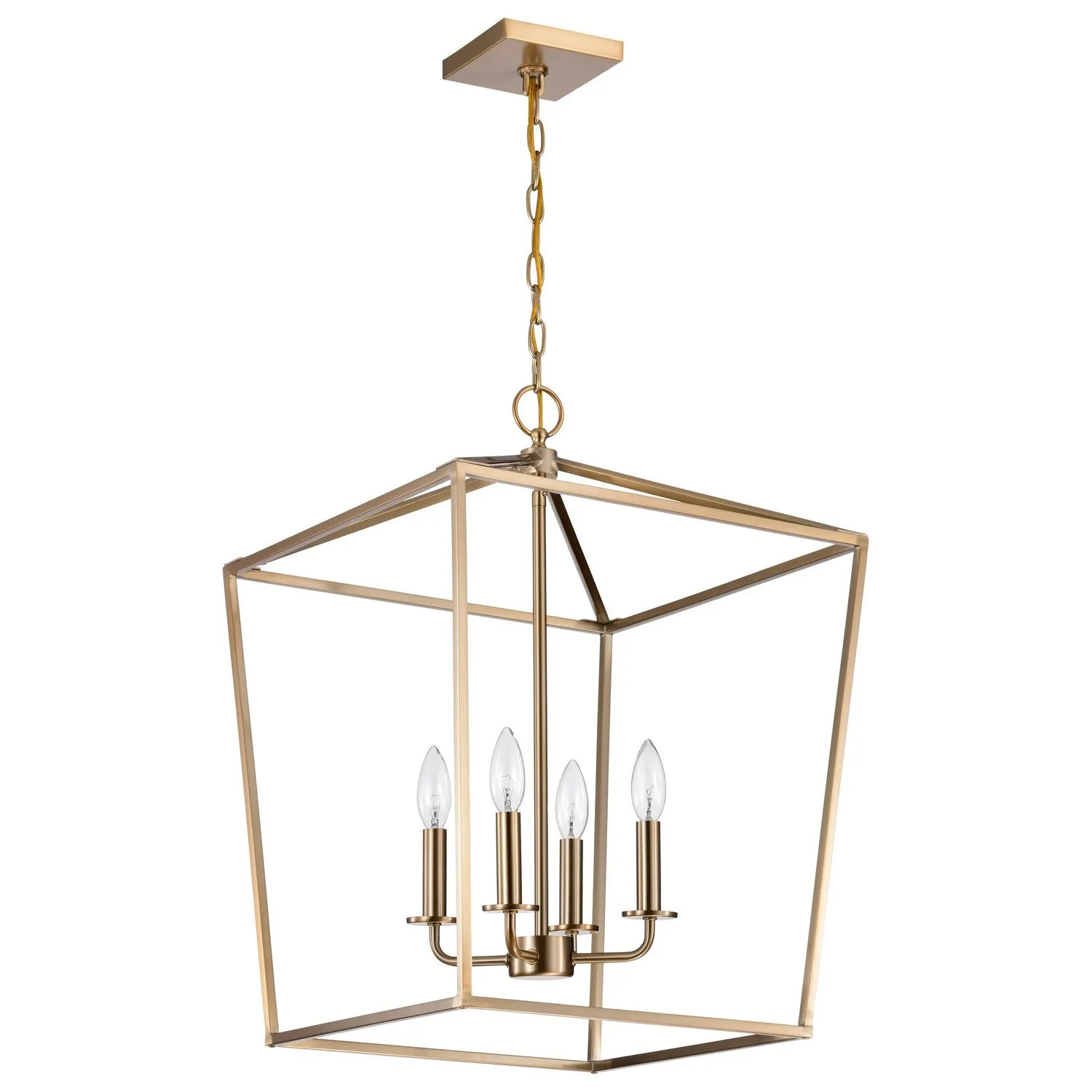 Four Light Pendant from the Emma Collection in Burnished Brass Finish by Nuvo Lighting