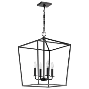 Four Light Pendant from the Emma Collection in Dark Bronze Finish by Nuvo Lighting