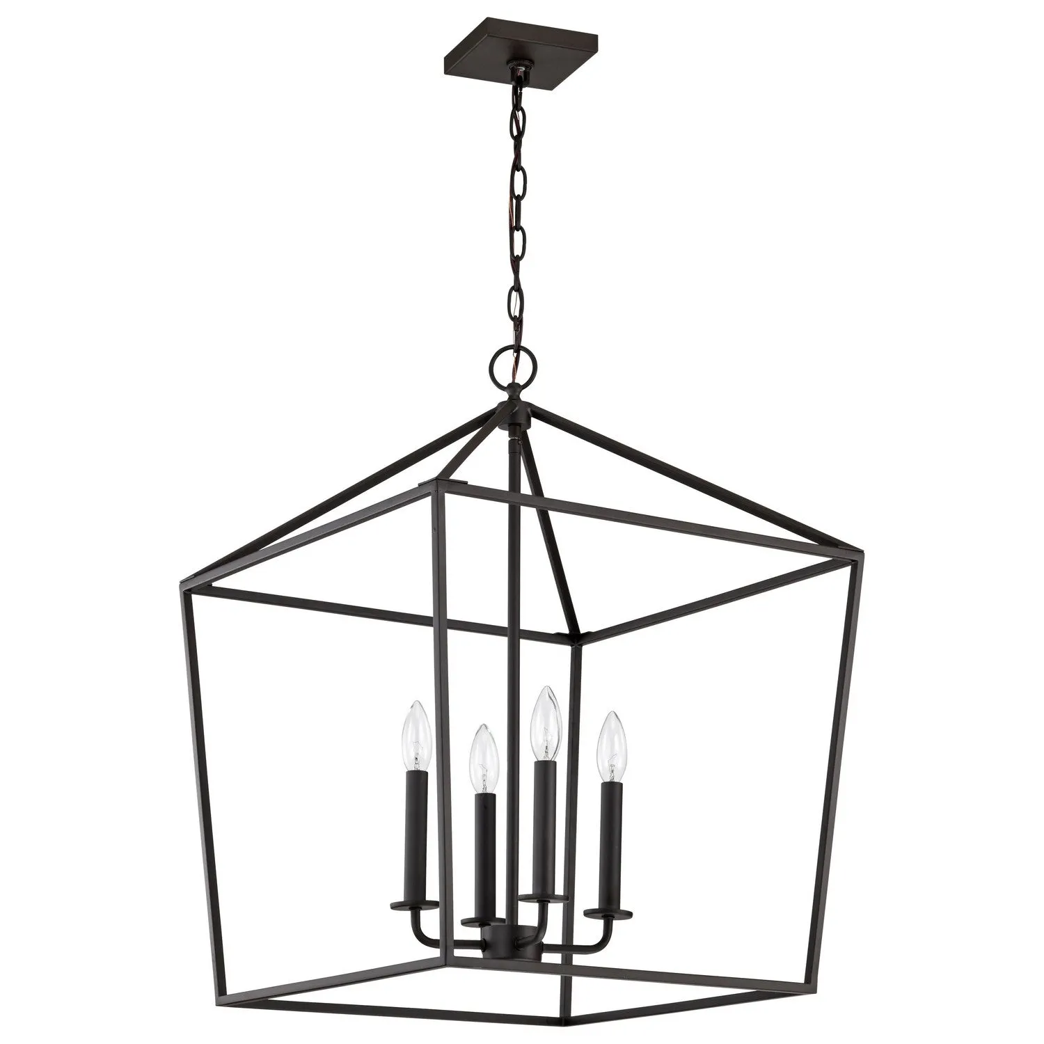 Four Light Pendant from the Emma Collection in Matte Black Finish by Nuvo Lighting